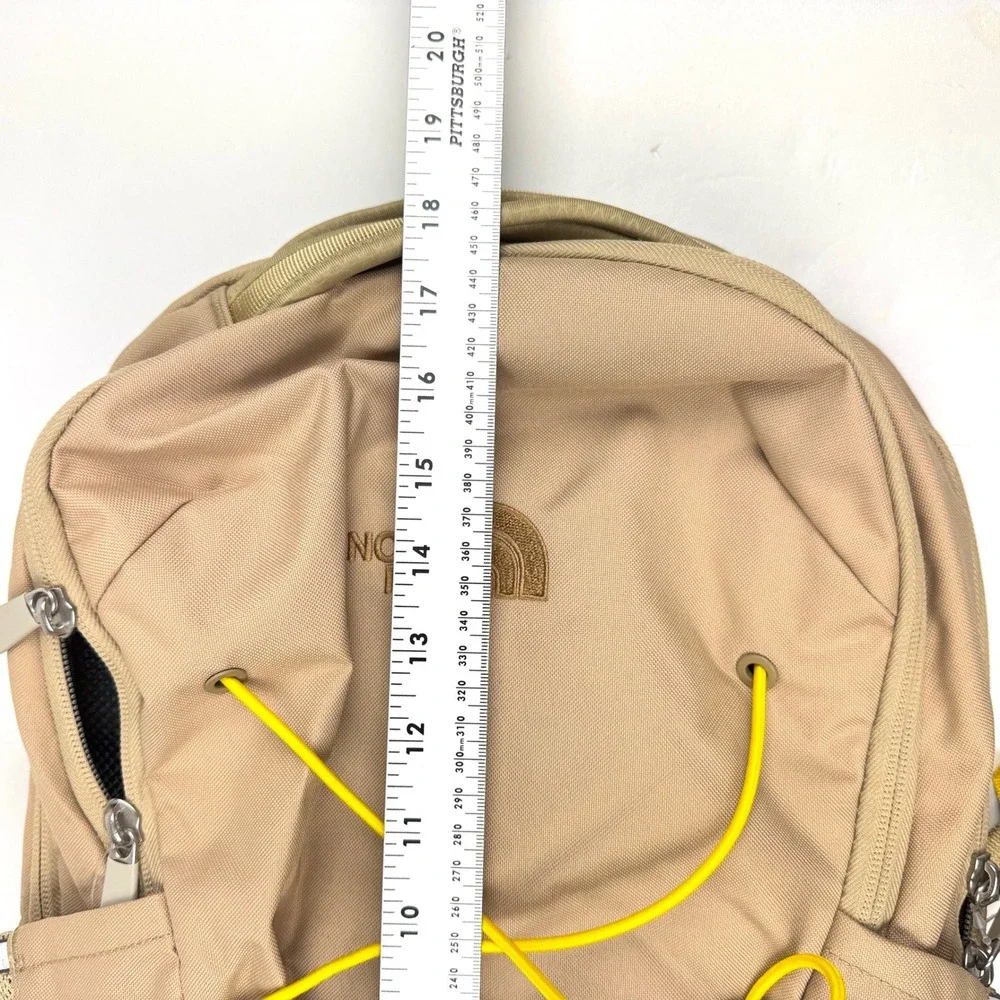 The North Face Women's Jester Backpack 27L Tan Yellow Bungee Laptop Bag NWT